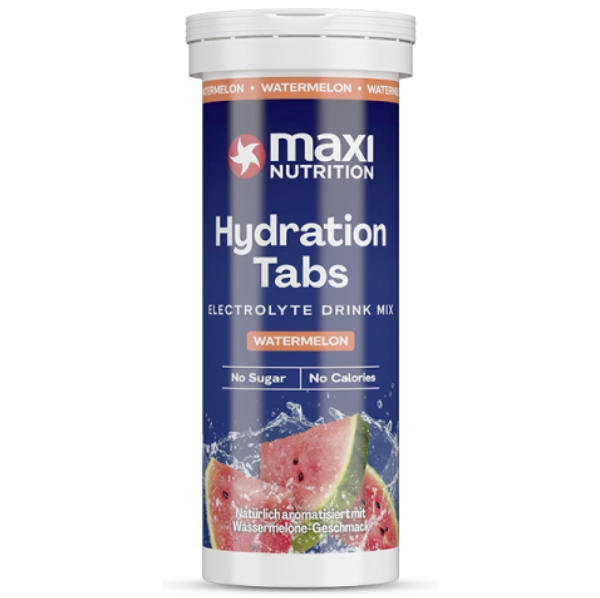 MaxiNutrition Hydration Tabs Watermelon 40g – Dose Packshot