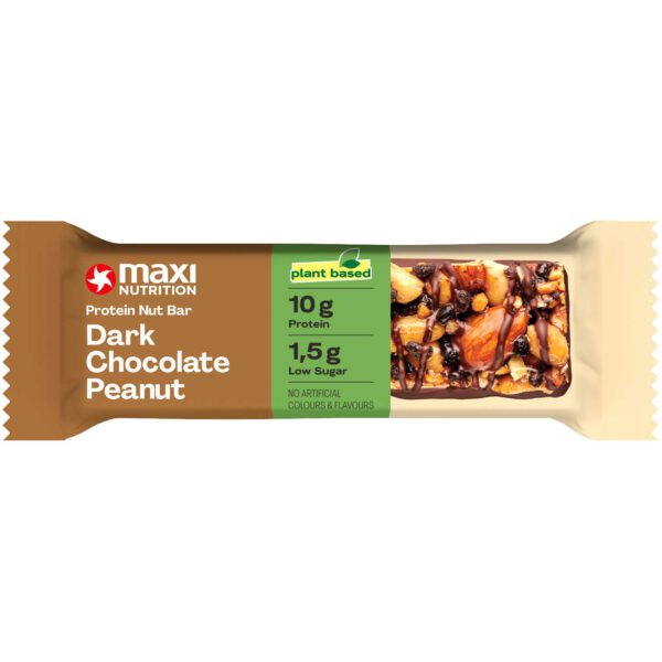 MaxiNutrition Protein Nut Bar Dark Chocolate Peanut 46g – Verpackung