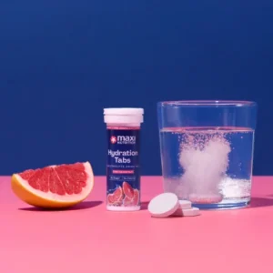 MaxiNutrition Hydration Tabs Pink Grapefruit 40g – Zubereitung im Glas