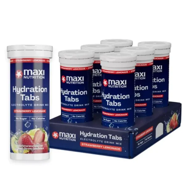 MaxiNutrition Hydration Tabs Strawberry Lemonade 40g – Tray Packshot