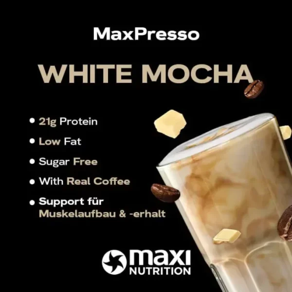 MaxiNutrition MaxPresso Protein Kaffee White Mocha 300g – USP-Grafik